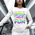 80's Girls Just Wanna Have Fun Nostalgia 1980s Style Premium Tri-Blend Unisex Long Sleeve T-Shirt