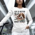 Basset Hound Dog Breed Life Is Better With Books And a For Men Women Girls Kids Unisex Long Sleeve T-Shirt Basset Hound Dog Breed Life Is Better With Books And a For Men Women Girls Kids Unisex Long Sleeve T-Shirt