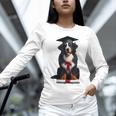 Bernese Mountain Dog Graduation Cap Graduate Training School For Men Women Girls Kids Unisex Long Sleeve T-Shirt
