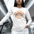 Born To Read Books Forced To Emails Vintage Retro Rainbow Unisex Long Sleeve T-Shirt
