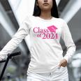 Class Of 2024 Pink For Girls And Women Graduation Unisex Long Sleeve T-Shirt
