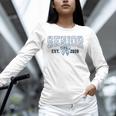 Class Of 2026 Senior 26 Coquette Bow Toile Preppy Graduation Unisex Long Sleeve T-Shirt