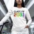 Class Of 2031 Pre-K -12th Grade Hand Prints Space Graduation Unisex Long Sleeve T-Shirt