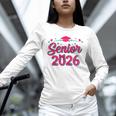 Coquette Pink Bow Senior 2026 Class Of Graduation Unisex Long Sleeve T-Shirt