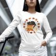 Cute Cat Fall In Love With Reading Book Cat Lover Librarian Unisex Long Sleeve T-Shirt