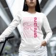 Cute Girls Women Class 2025 Graduation Senior Coquette Bow Unisex Long Sleeve T-Shirt