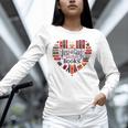 Cute Just A Girl Who Loves Books Heart Shape Reader Unisex Long Sleeve T-Shirt