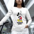 Disney Mickey Mouse Peace Out Totally Retro Graduation Unisex Long Sleeve T-Shirt