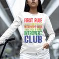 First Rule Of Introvert Club Is There Is No Introvert Club Raglan Baseball Tee Unisex Long Sleeve T-Shirt First Rule Of Introvert Club Is There Is No Introvert Club Raglan Baseball Tee Unisex Long Sleeve T-Shirt