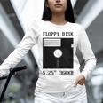 Floppy Disk Computer Nostalgia Fun PC Enthusiast History Unisex Long Sleeve T-Shirt