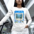 Frutiger Aero Aesthetic Tech Computer Aquarium Tarot Card Raglan Baseball Tee Unisex Long Sleeve T-Shirt