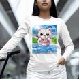 Frutiger Aero Aesthetic Tech Kawaii Ramen Cat Fishes Raglan Baseball Tee Unisex Long Sleeve T-Shirt Frutiger Aero Aesthetic Tech Kawaii Ramen Cat Fishes Raglan Baseball Tee Unisex Long Sleeve T-Shirt