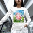 Frutiger Aero Aesthetic Tech Kawaii Strawberry Milk Fishes Raglan Baseball Tee Unisex Long Sleeve T-Shirt Frutiger Aero Aesthetic Tech Kawaii Strawberry Milk Fishes Raglan Baseball Tee Unisex Long Sleeve T-Shirt