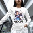 We Out Graduate Dabbing Anime Girl Grad Graduation Unisex Long Sleeve T-Shirt
