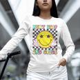 Groovy Next Stop 2nd Grade 1st Grade Graduation 2025 Unisex Long Sleeve T-Shirt