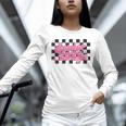Groovy Senior Class Of 2026 Coquette Pink Bow Graduation Unisex Long Sleeve T-Shirt