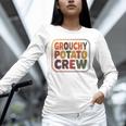 Grouchy Potato Crew Introvert Sarcasm Premium Tri-Blend Unisex Long Sleeve T-Shirt