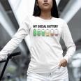 Introvert Cute My Social Battery Unisex Long Sleeve T-Shirt