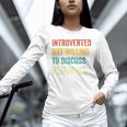 Introverted But Willing To Discuss Running Hobby Unisex Long Sleeve T-Shirt Introverted But Willing To Discuss Running Hobby Unisex Long Sleeve T-Shirt