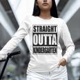 Kids Straight Outta Kindergarten Shirt Boy Girl Graduation Unisex Long Sleeve T-Shirt
