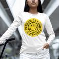 Be Kind Rewind Shirt Retro Nostalgia Sticker 80s 90s Tee Premium Tri-Blend Unisex Long Sleeve T-Shirt
