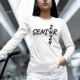 Lacrosse Senior 2024 Sticks And Ball Graduation Unisex Long Sleeve T-Shirt