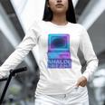 Lofi Reverie Analog Dreams Pixel 90s Desktop VHS Nostalgia Unisex Long Sleeve T-Shirt