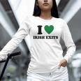 I Love Irish Exits St Patrick's Day Introvert Party Unisex Long Sleeve T-Shirt