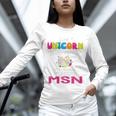Nurse MSN Graduation Unicorn T-Shirt Nursing School Unisex Long Sleeve T-Shirt