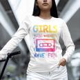 Retro Girls Just Wanna Have Fun Nostalgia 1980s 80's Premium Tri-Blend Unisex Long Sleeve T-Shirt