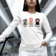 Rock Paper Scissors Hand Game Cute Paw Cat Introvert Unisex Long Sleeve T-Shirt