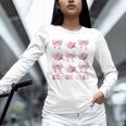 Senior 2025 Coquette Pink Bow Class Of 2025 Graduation Girls Unisex Long Sleeve T-Shirt