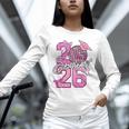 Senior 2026 Graduation Girls Coquette Pink Bow Class Of 2026 Premium Unisex Long Sleeve T-Shirt