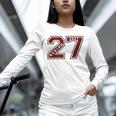 Senior 2027 Maroon Senior Class Of 27 Jersey Graduation Unisex Long Sleeve T-Shirt