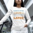 Silhouette Cutting Now Minimal Socializing Introvert Unisex Long Sleeve T-Shirt