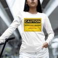 A Simple Yellow Warning Sign For Introvert Unisex Long Sleeve T-Shirt A Simple Yellow Warning Sign For Introvert Unisex Long Sleeve T-Shirt