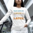 Train Modeling Now Minimal Socializing Introvert Vintage Unisex Long Sleeve T-Shirt