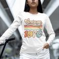 Vintage 1970 Birthday Retro Style 70's Born Nostalgia Outfit Premium Tri-Blend Unisex Long Sleeve T-Shirt