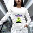 I Wanna Go Home Introvert UFO UAP Flying Saucer Trippy Alien Unisex Long Sleeve T-Shirt I Wanna Go Home Introvert UFO UAP Flying Saucer Trippy Alien Unisex Long Sleeve T-Shirt
