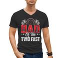 2 Year Old Racing Car Two Fast Birthday 2nd Family Dad Men's V-Neck T-Shirt