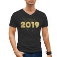2019 Gold Confetti GraduationShirt High School College Men's V-Neck T-Shirt