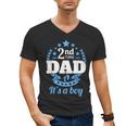 2nd Time Dad It's A Boy Dad Again Second Baby Announce Men's V-Neck T-Shirt