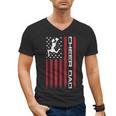 4th Of July US Flag Cheer Dad Shirt For Father's Cheer Men's V-Neck T-Shirt