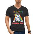 5th Grade Graduate Class 2021 Dabbing Unicorn Graduation Men's V-Neck T-Shirt