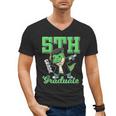 5th Grade Graduate Dinosaur Dab Graduation School Men's V-Neck T-Shirt