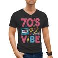 70s Retro Style Roller Skate Cassette Music Nostalgia Men's V-Neck T-Shirt 70s Retro Style Roller Skate Cassette Music Nostalgia Men's V-Neck T-Shirt