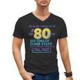 80s Nostalgia Retro Humor So Glad I Grew Up In The 80s Men's V-Neck T-Shirt