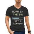 90s Baby Tired Millennial Burnout Nostalgia Parenting Men's V-Neck T-Shirt