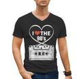 90s Nostalgia Cassette Heart Retro I Love The 90s Men's V-Neck T-Shirt