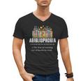 Abibliophobia Definition Book Reader Book Nerd Book Reading Men's V-Neck T-Shirt